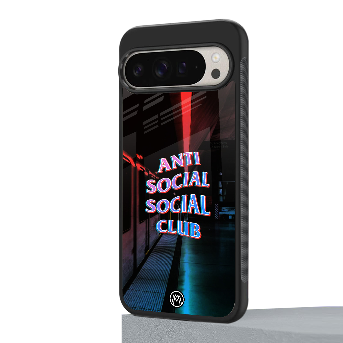 anti social social club back phone cover | glass case for google pixel 9 pro xl