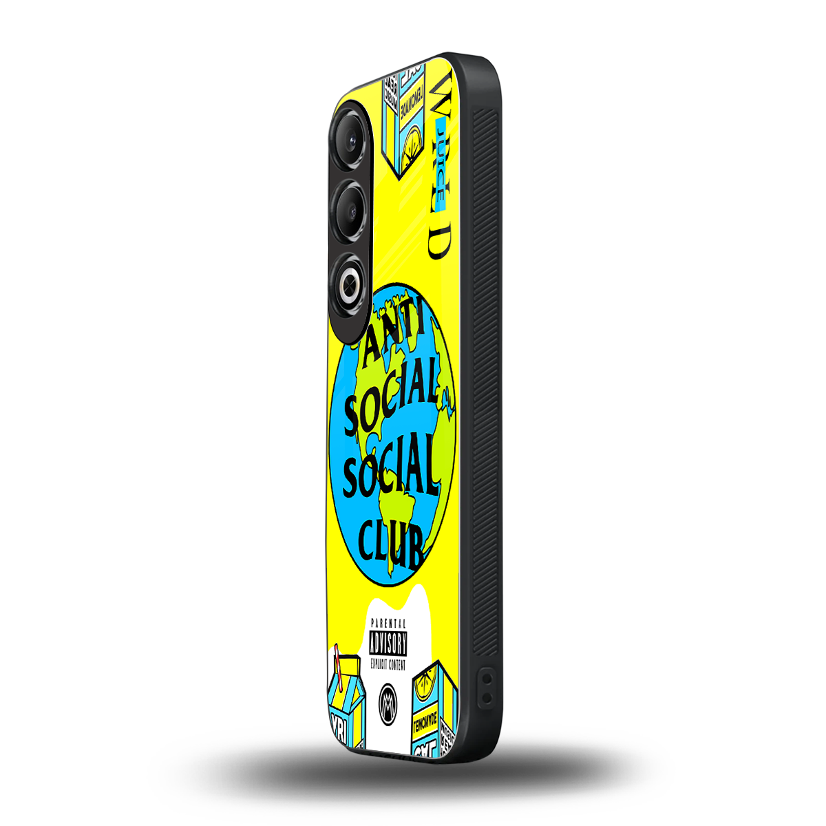 anti social social club x juice wrld back phone cover | glass case for oneplus nord ce 4
