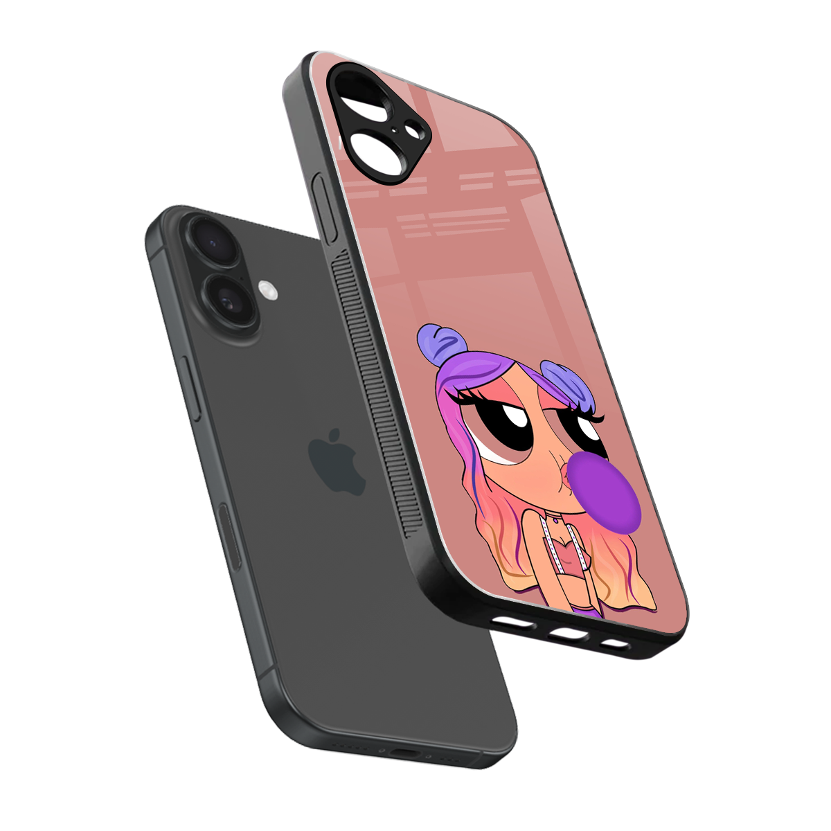 antique purple tote powerpuff girl back phone cover | glass case for iphone 16