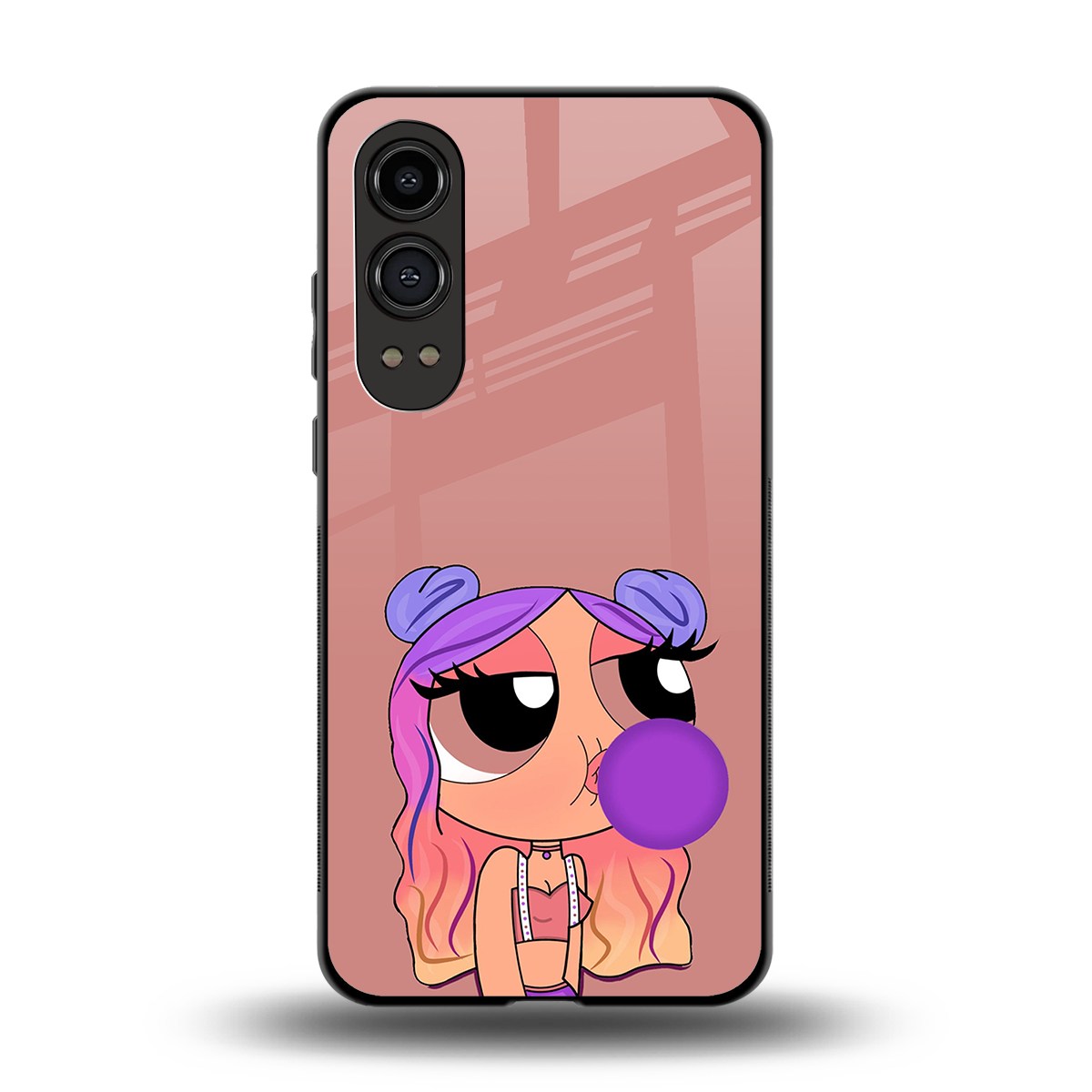antique purple tote powerpuff girl back phone cover | glass case for oneplus nord ce 4 lite