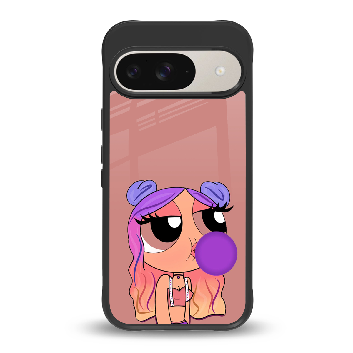 antique purple tote powerpuff girl back phone cover | glass case for google pixel 9