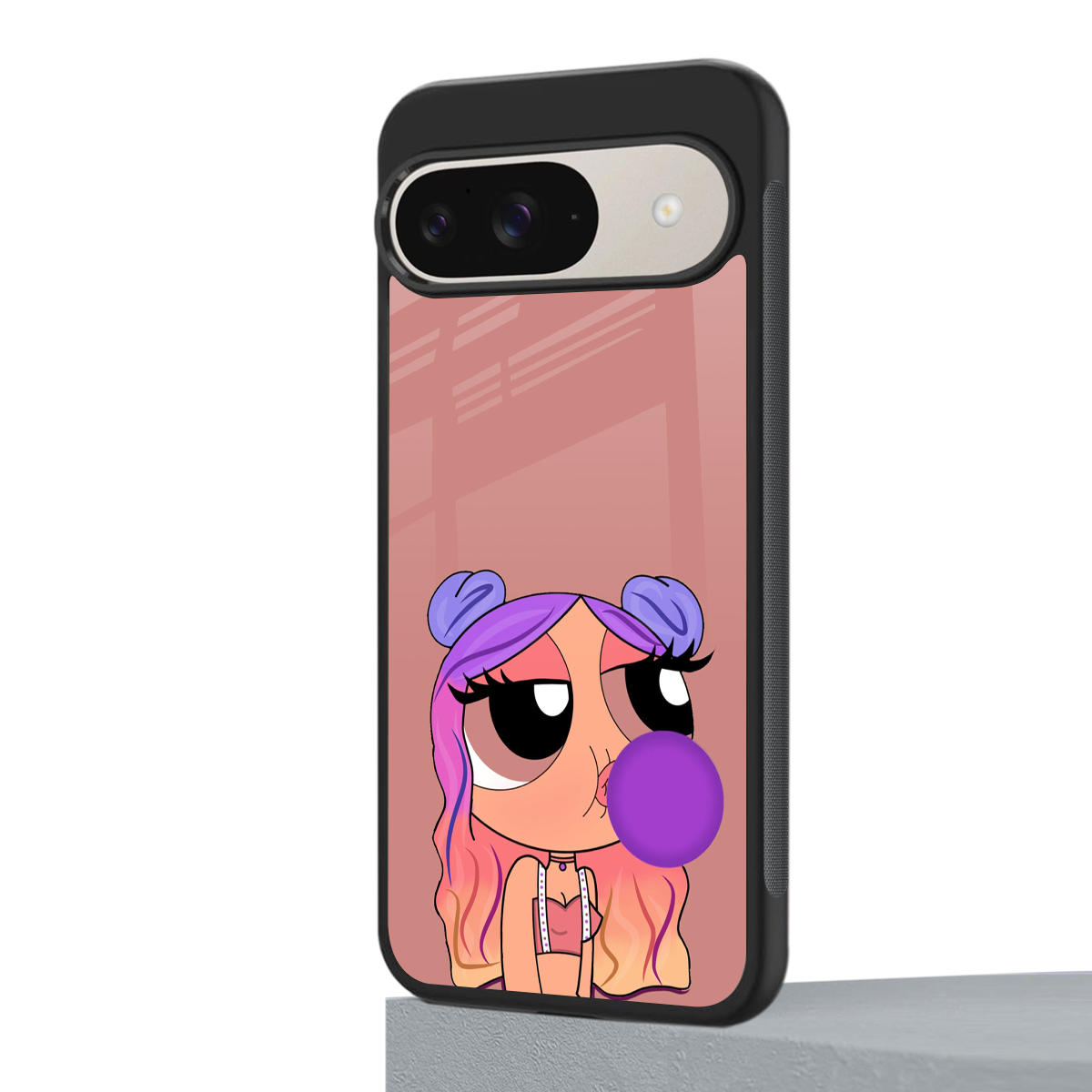antique purple tote powerpuff girl back phone cover | glass case for google pixel 9