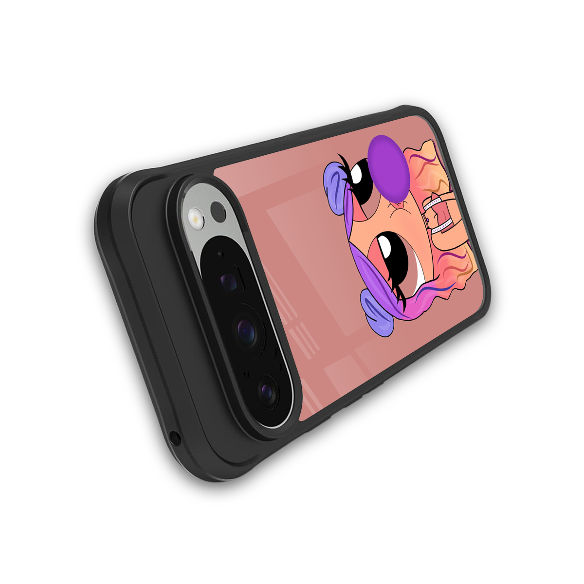 antique purple tote powerpuff girl back phone cover | glass case for google pixel 9 pro