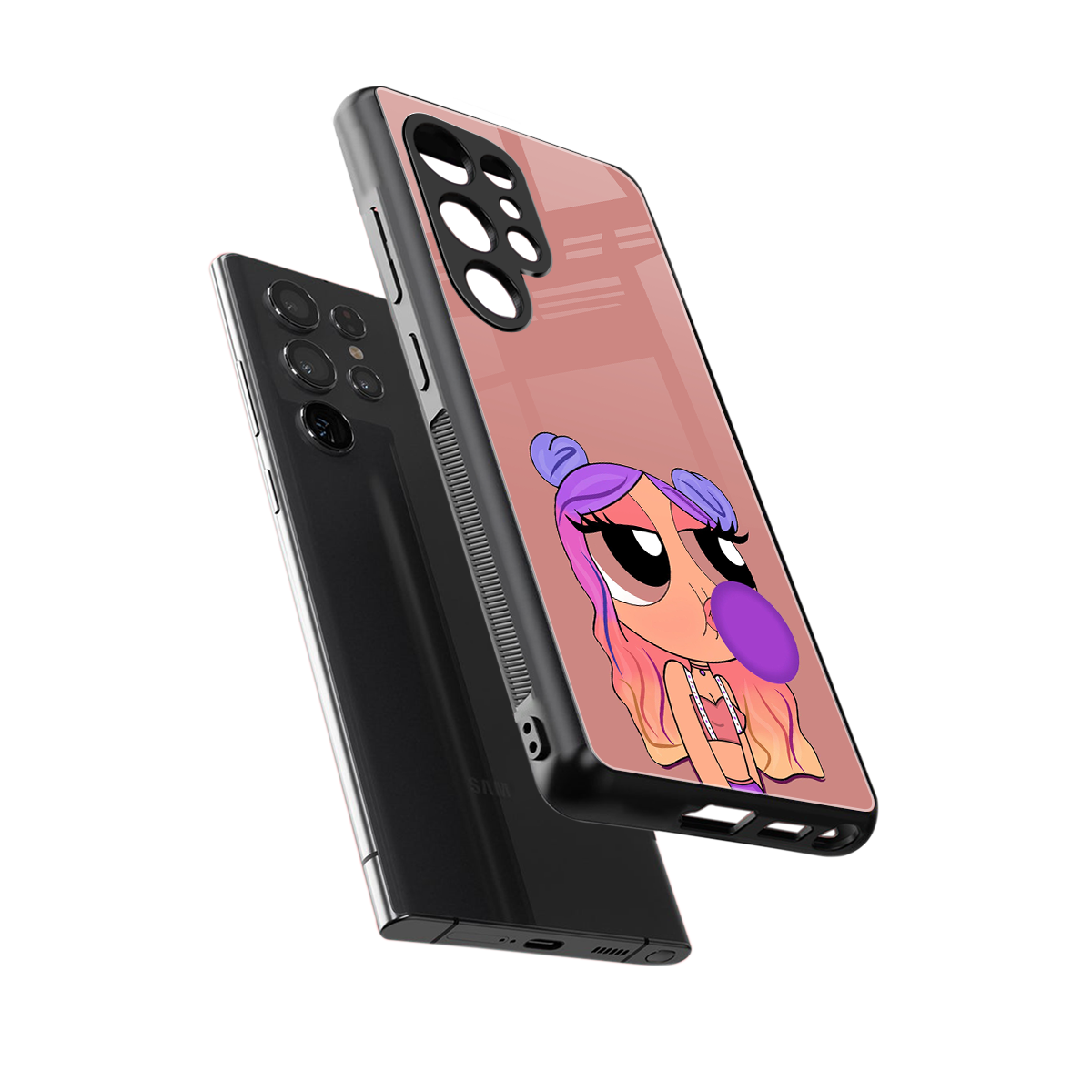 antique purple tote powerpuff girl back phone cover | glass case for samsung galaxy s25 ultra