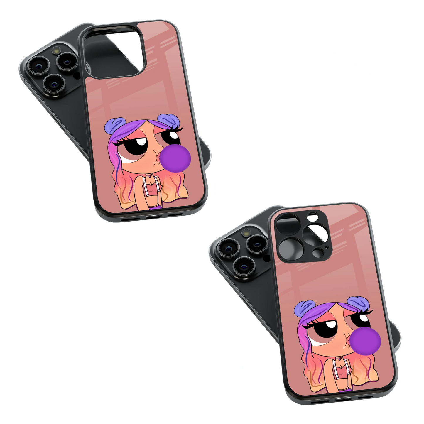 Trendy Glass Back Mobile Case for iPhone, Samsung, Redmi, OnePlus, Google Pixel, Motorola