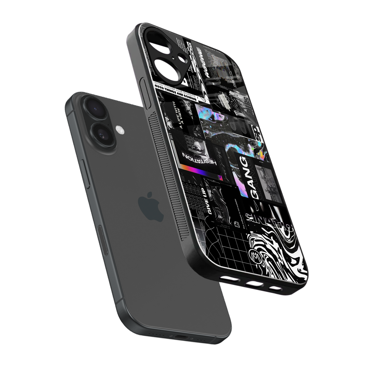anxiety being back phone cover | glass case for iphone 16 plus