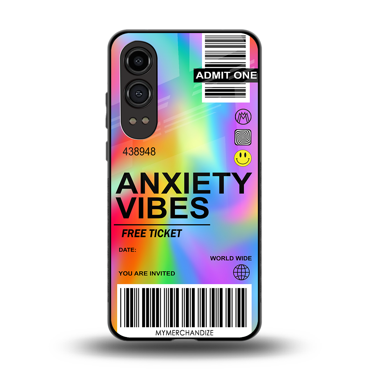 anxiety vibes back phone cover | glass case for oneplus nord ce 4 lite