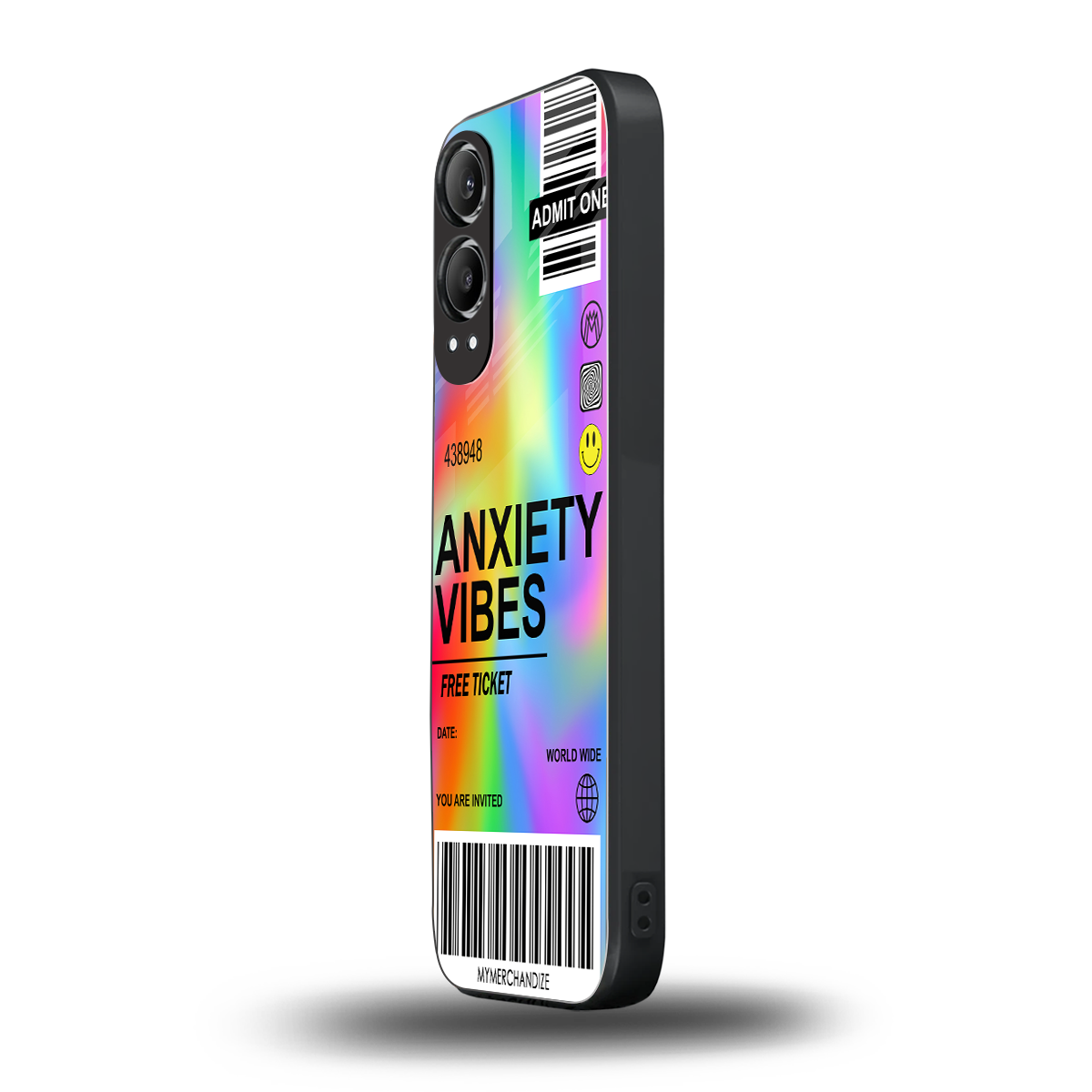 anxiety vibes back phone cover | glass case for oneplus nord ce 4 lite