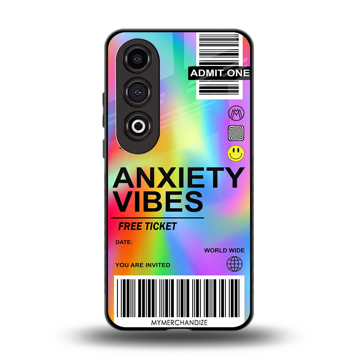 anxiety vibes back phone cover | glass case for oneplus nord ce 4