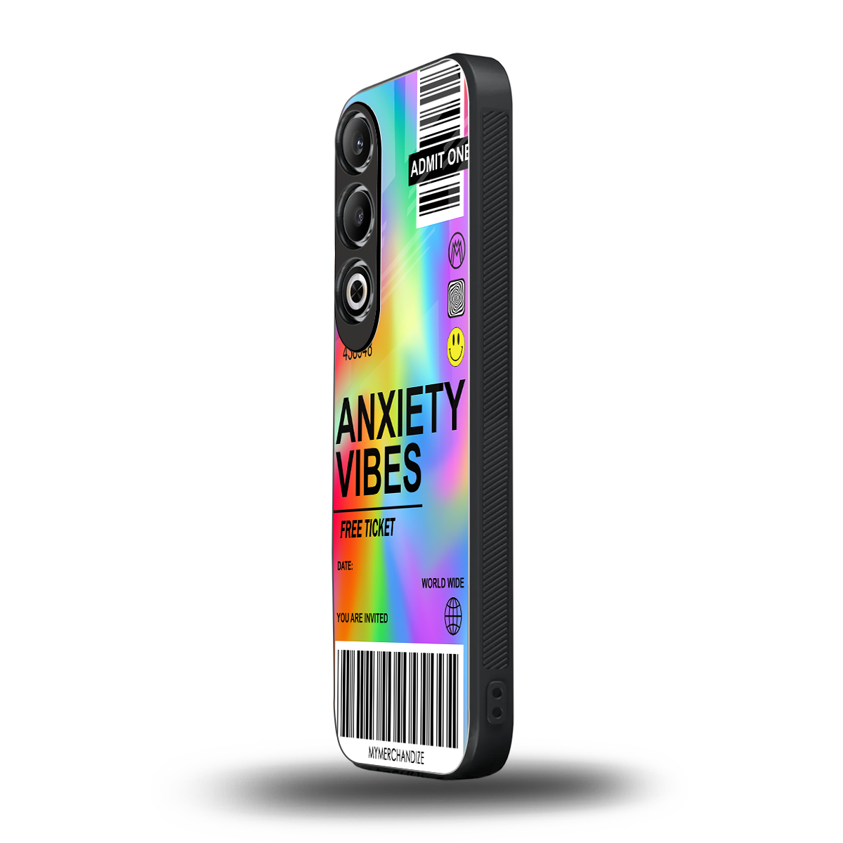 anxiety vibes back phone cover | glass case for oneplus nord ce 4