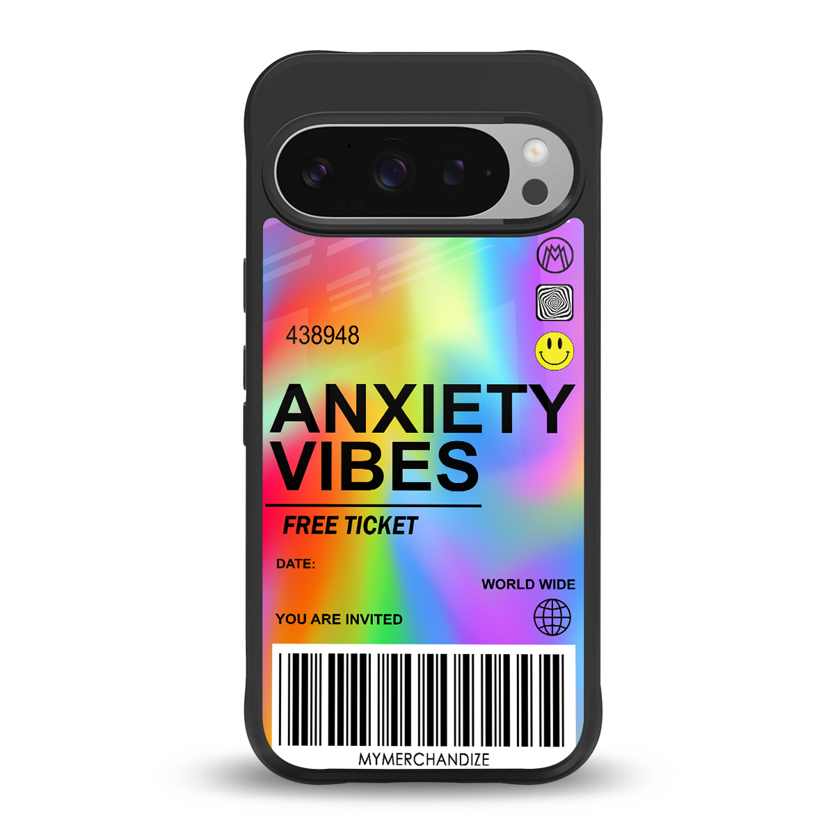 anxiety vibes back phone cover | glass case for google pixel 9 pro