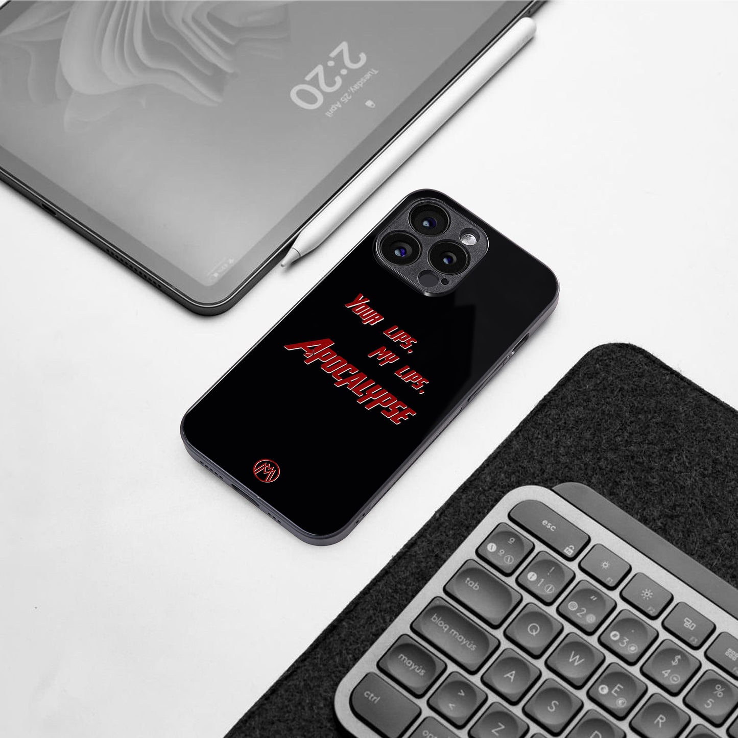 apocalypse back phone cover | glass case for iphone 16 pro max