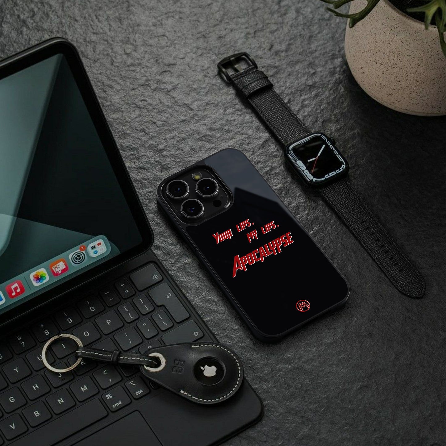 apocalypse back phone cover | glass case for iphone 16 pro max