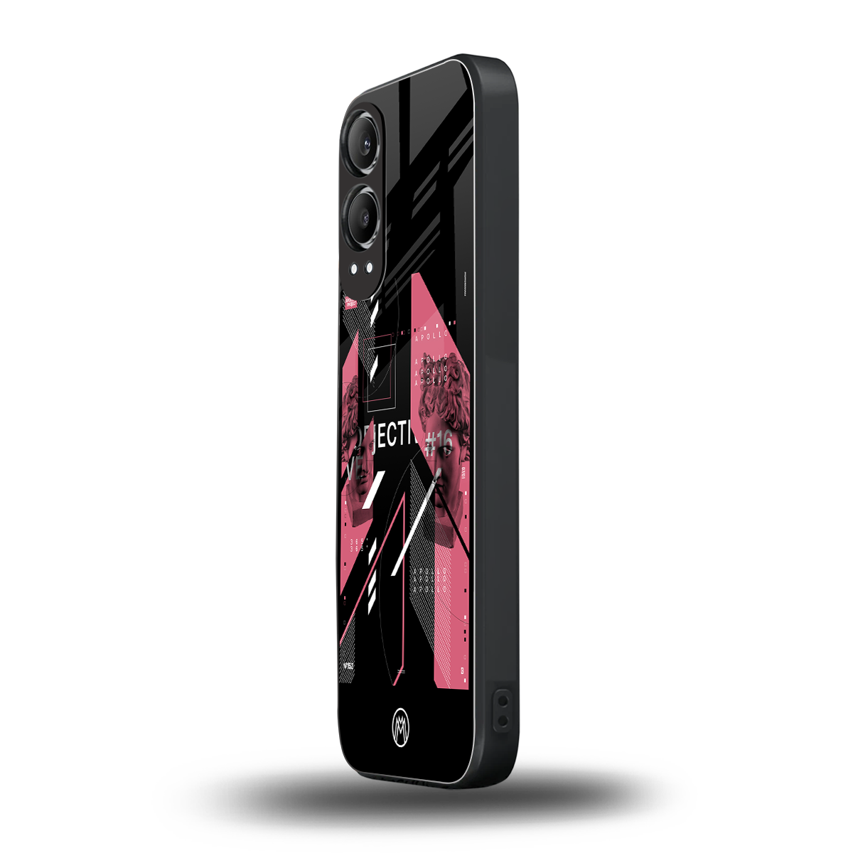apollo project aesthetic pink and black back phone cover | glass case for oneplus nord ce 4 lite