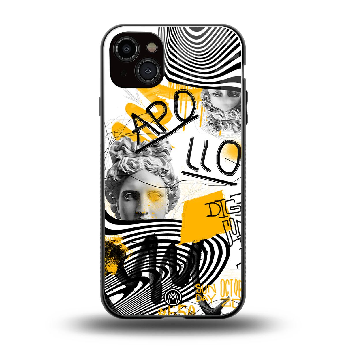 apollo project back phone cover | glass case for iphone 14 plus