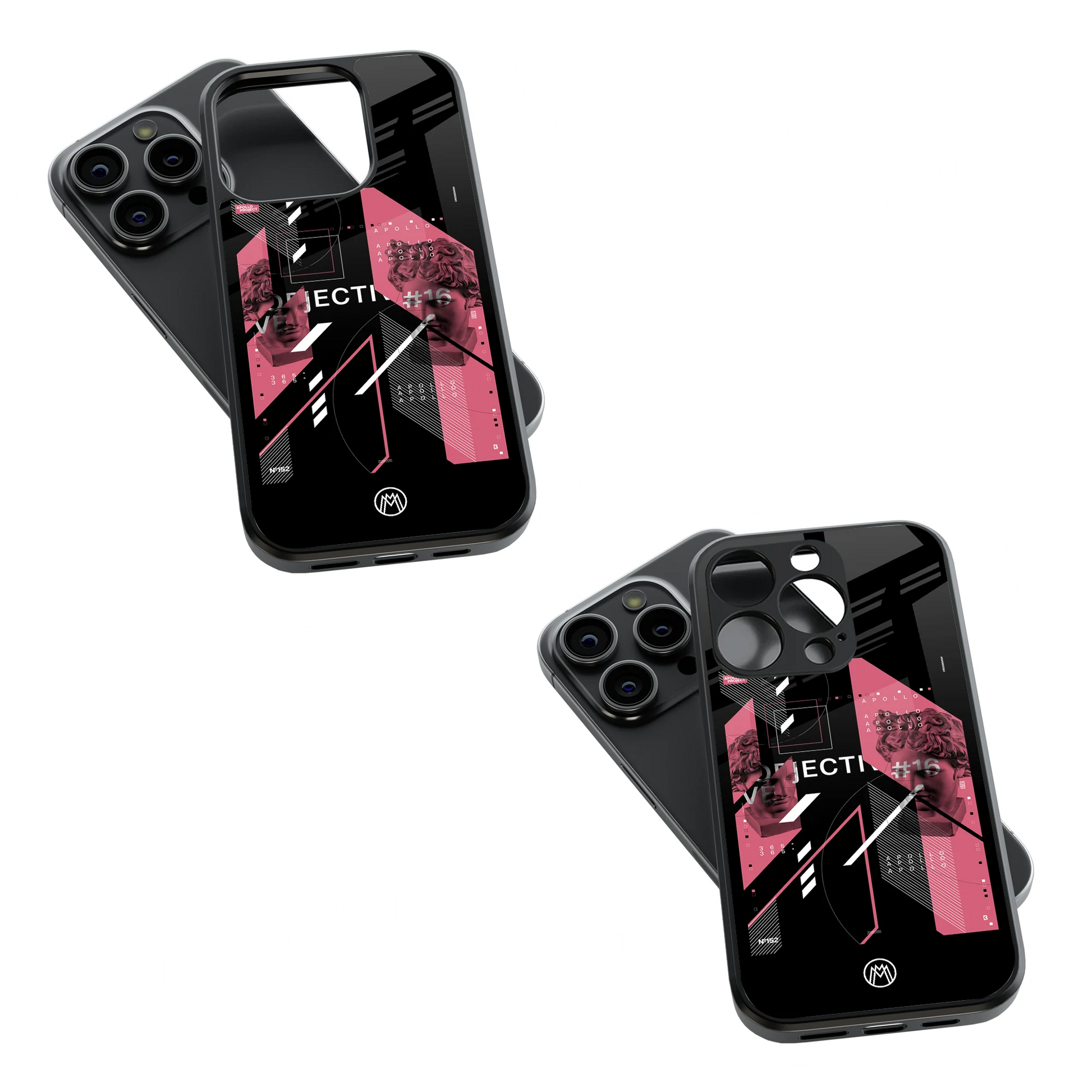 Trendy Glass Back Mobile Case for iPhone, Samsung, Redmi, OnePlus, Google Pixel, Motorola