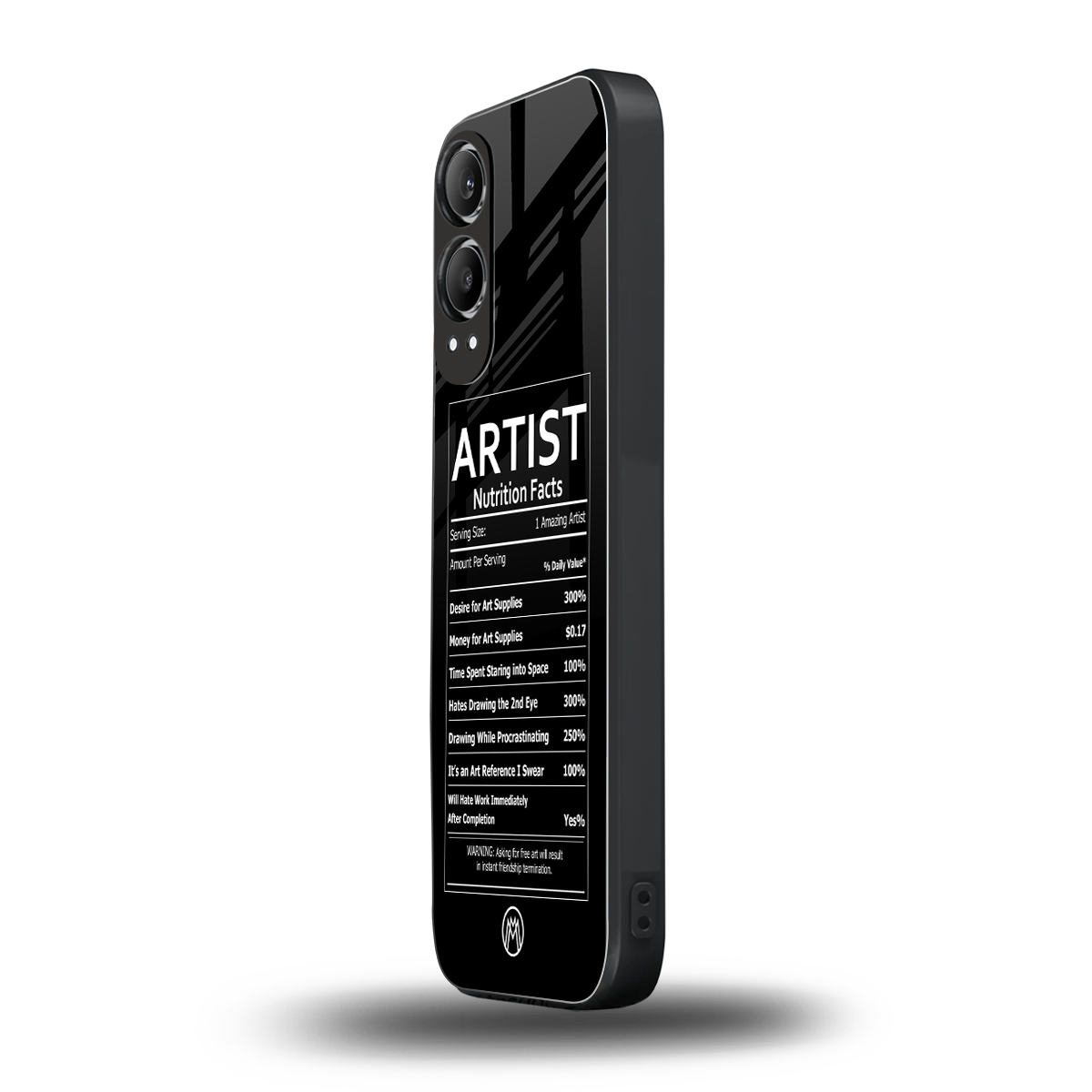 artist nutrition facts back phone cover | glass case for oneplus nord ce 4 lite