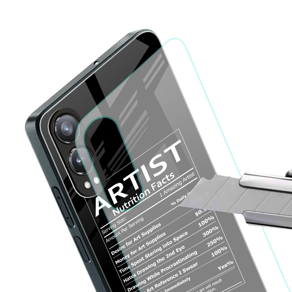 artist nutrition facts back phone cover | glass case for oneplus nord ce 4 lite