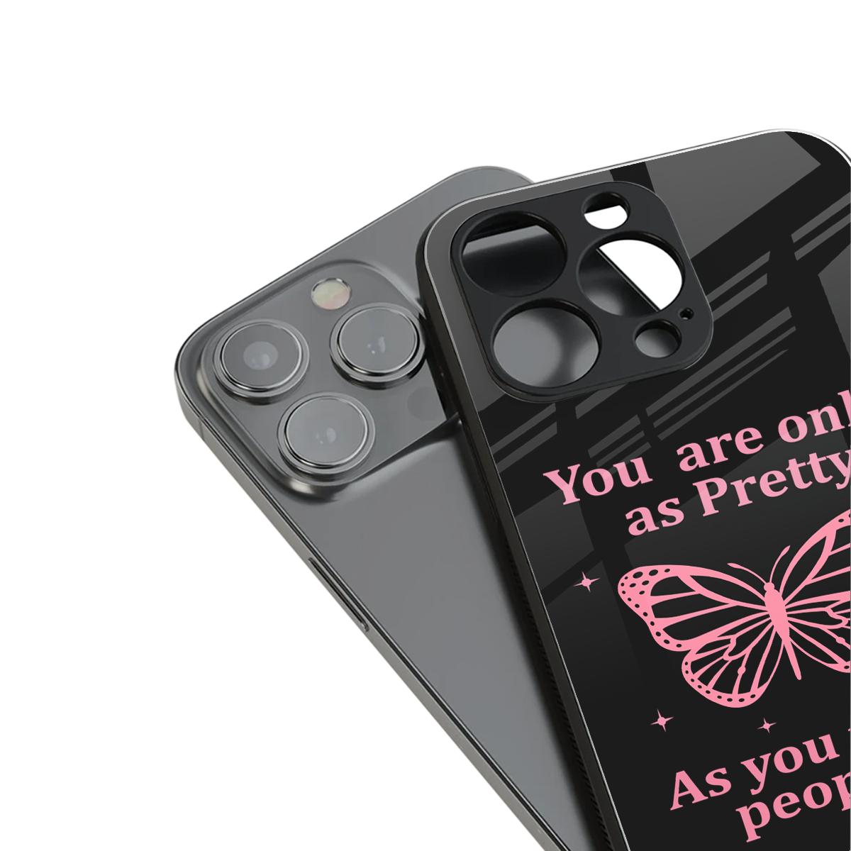 as pretty as you treat people back phone cover | glass case for iphone 16 pro max