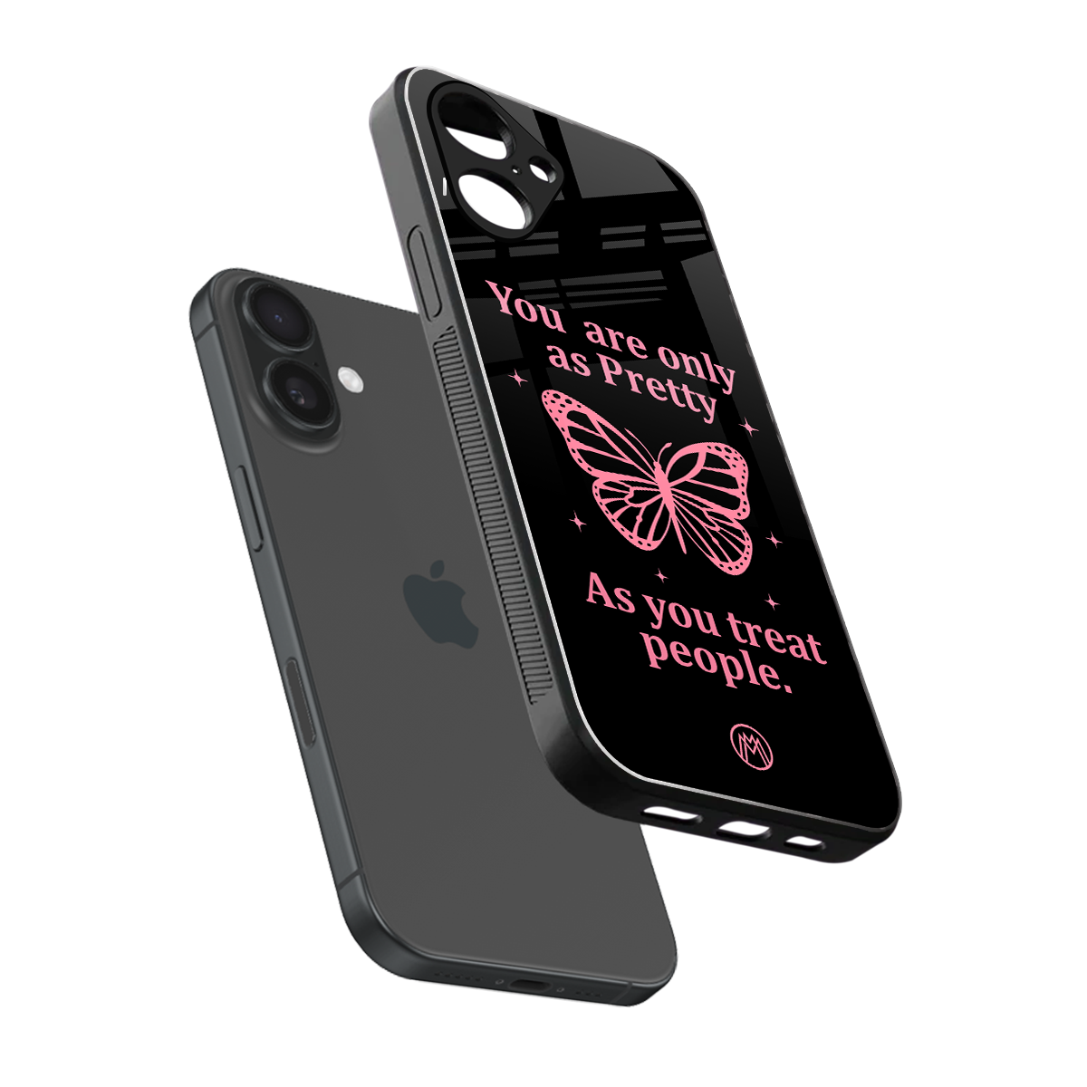 as pretty as you treat people back phone cover | glass case for iphone 16