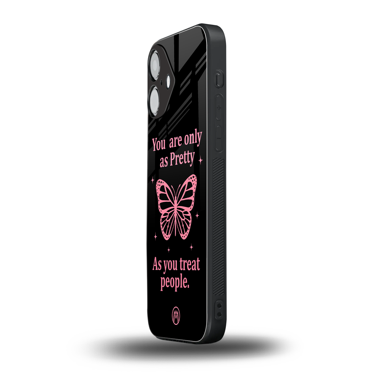 as pretty as you treat people back phone cover | glass case for iphone 16