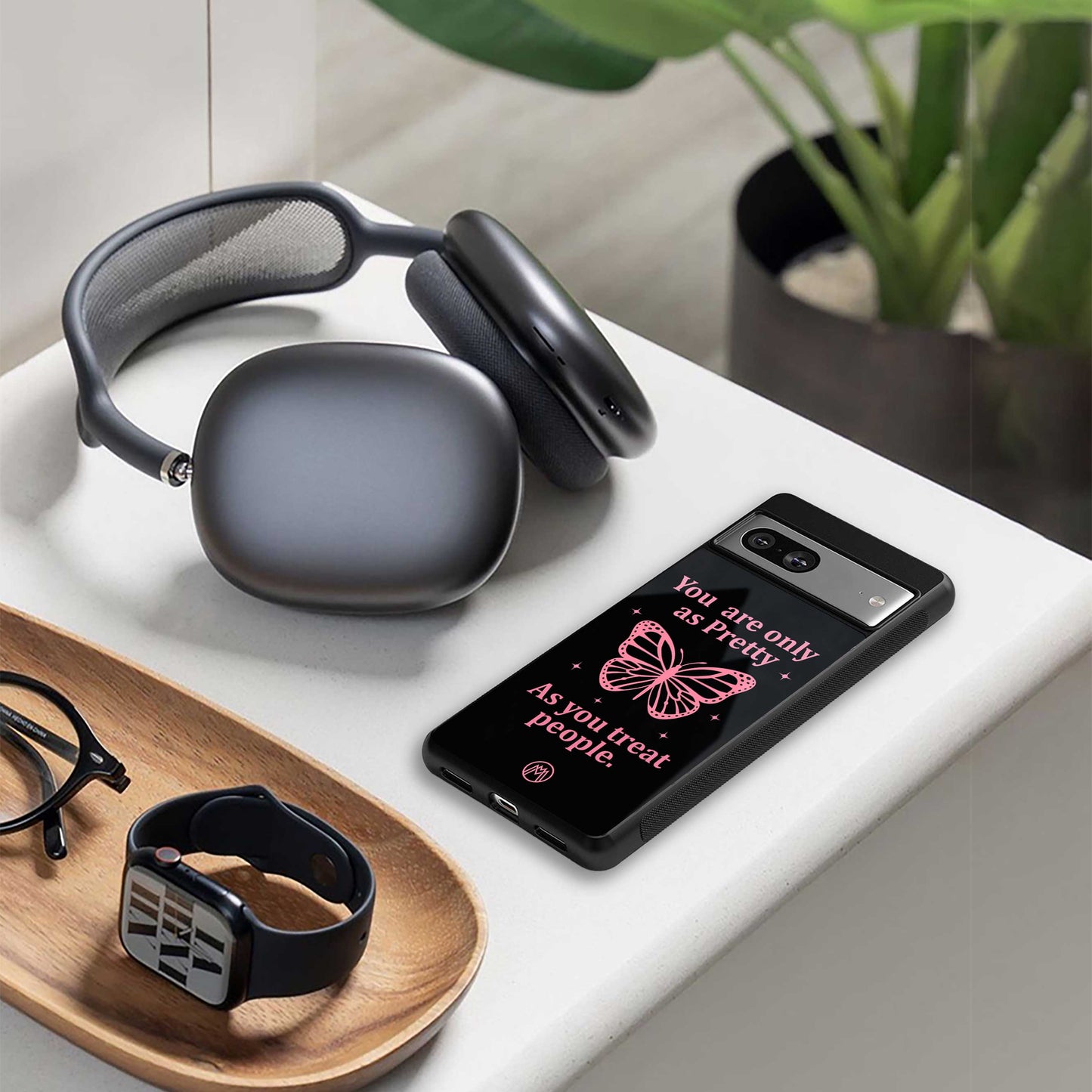 as pretty as you treat people back phone cover | glass case for iphone 14 pro max