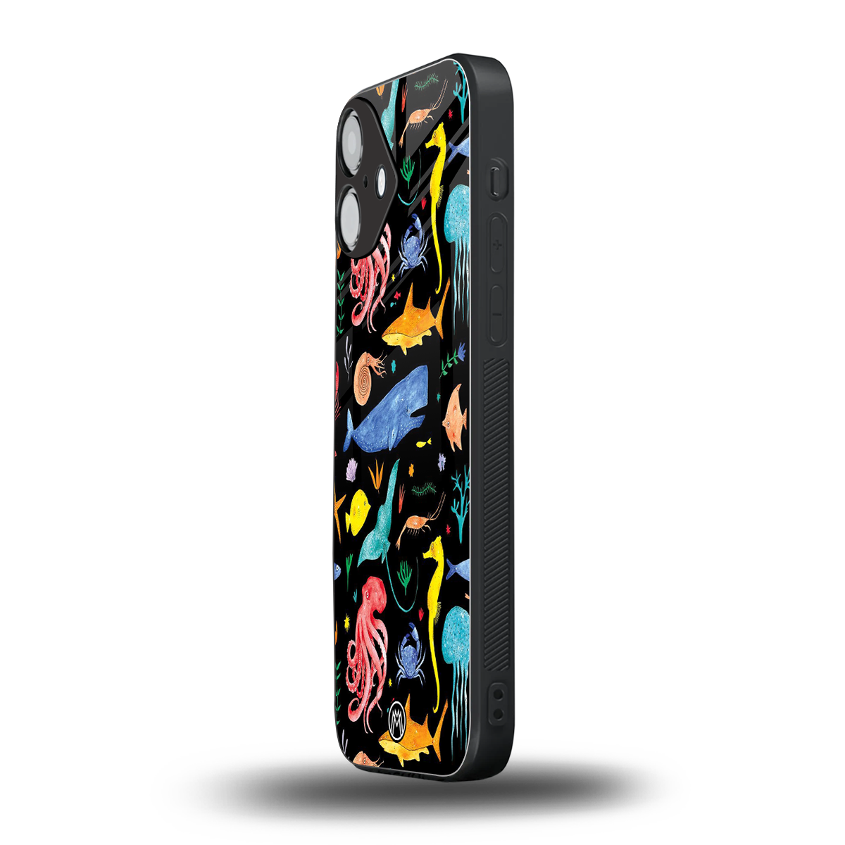 atomic ocean back phone cover | glass case for iphone 16 plus