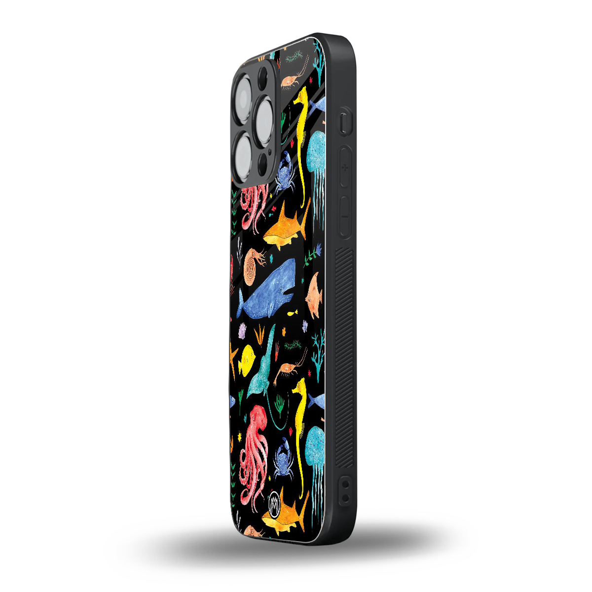 atomic ocean back phone cover | glass case for iphone 16 pro max