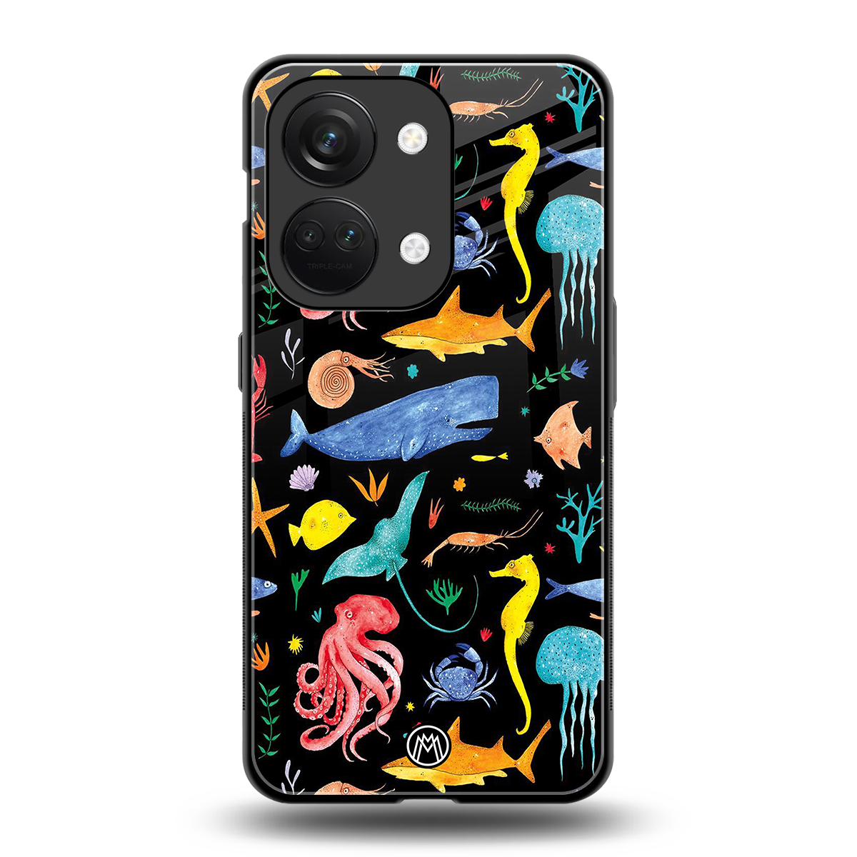 atomic ocean back phone cover | glass case for oneplus nord 3