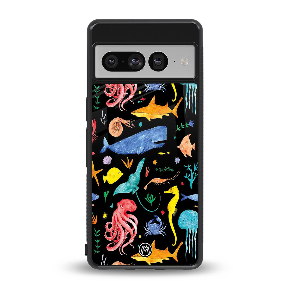 atomic ocean back phone cover | glass case for google pixel 7 pro
