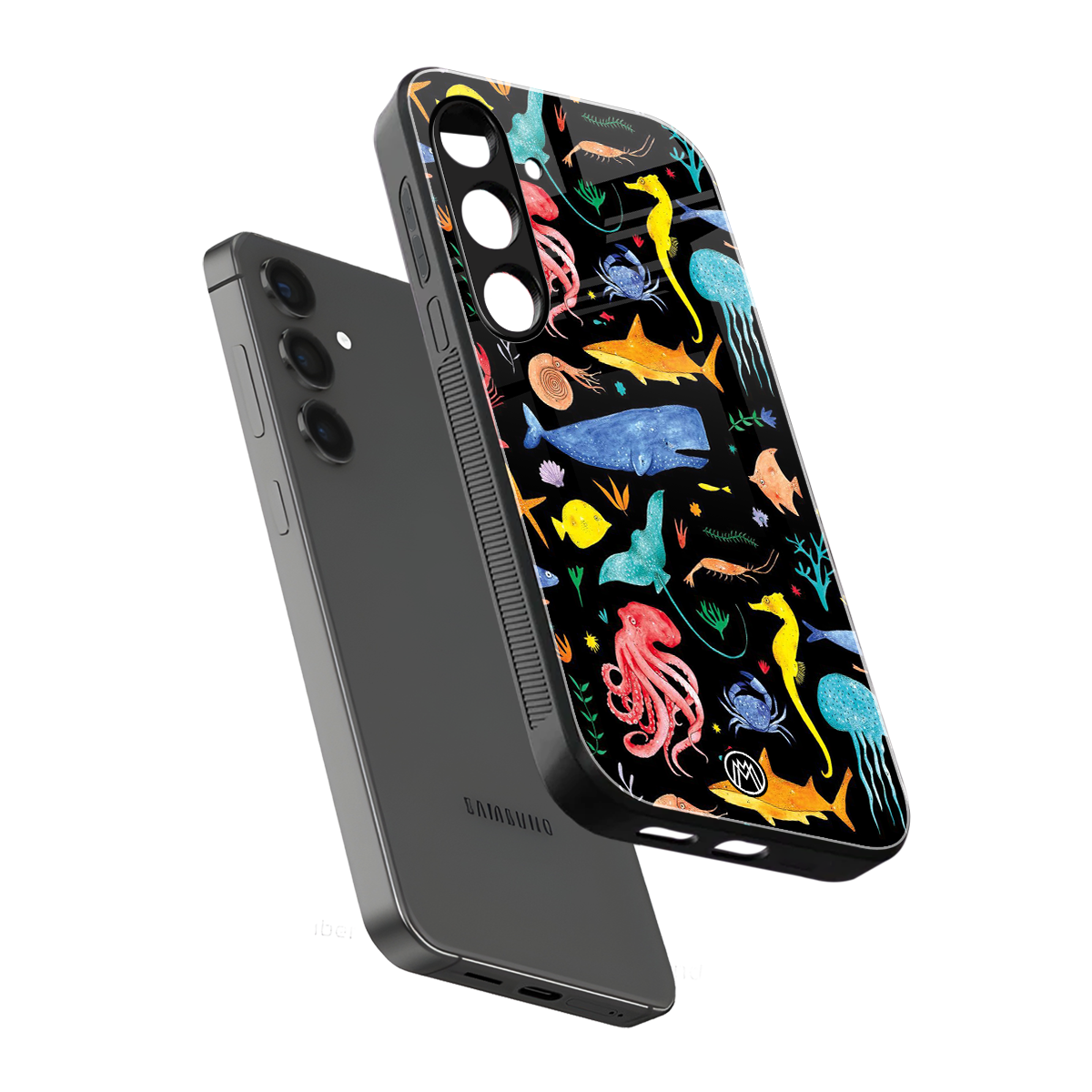 atomic ocean back phone cover | glass case for samsung galaxy s24 fe