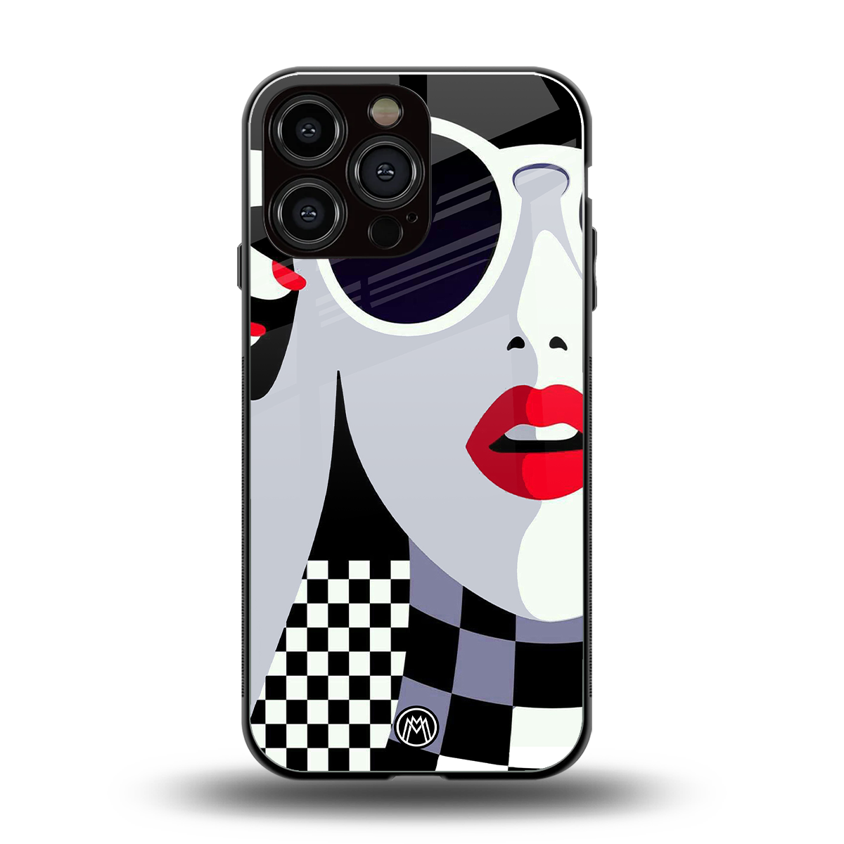 attitude queen back phone cover | glass case for iphone 14 pro max