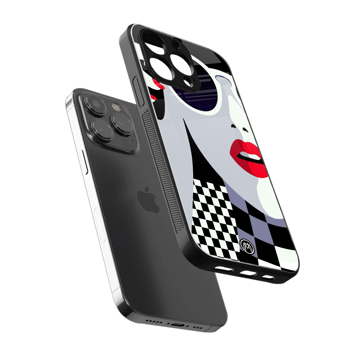 attitude queen back phone cover | glass case for iphone 14 pro