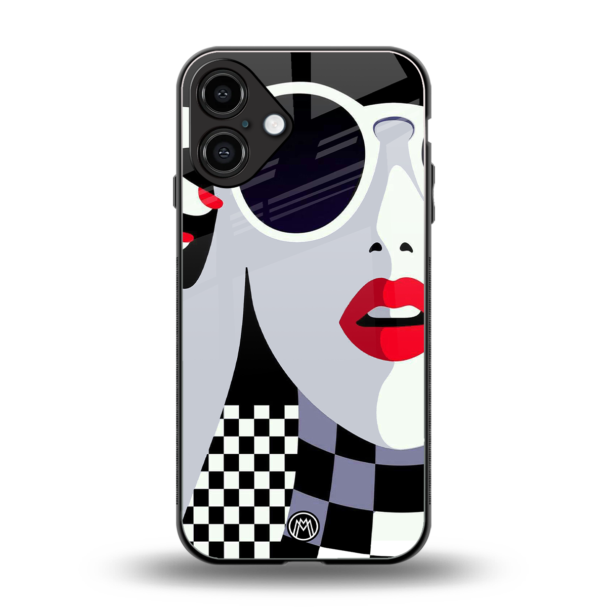 attitude queen back phone cover | glass case for iphone 16 plus