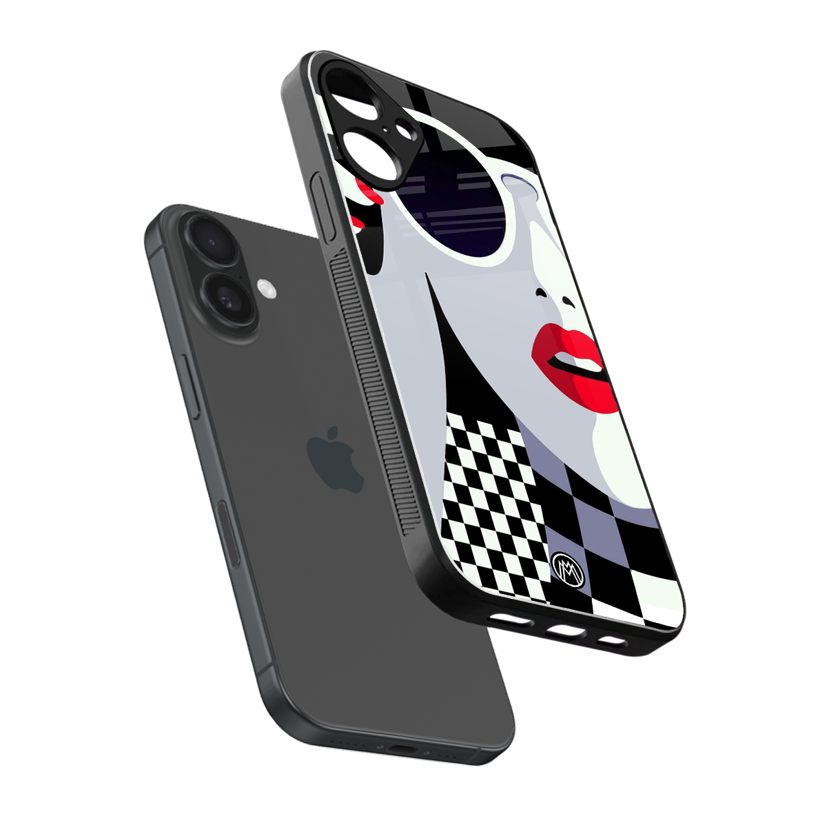 attitude queen back phone cover | glass case for iphone 16 plus