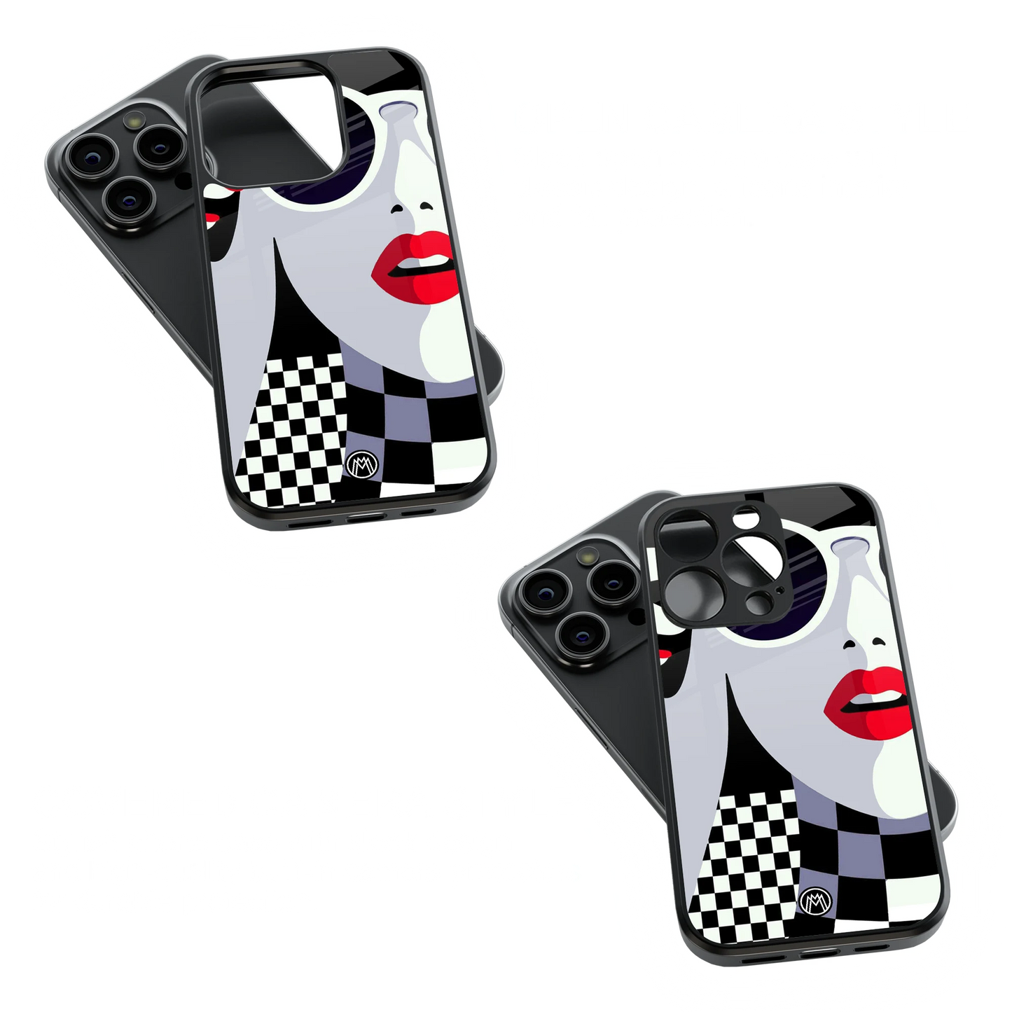 Trendy Glass Back Mobile Case for iPhone, Samsung, Redmi, OnePlus, Google Pixel, Motorola