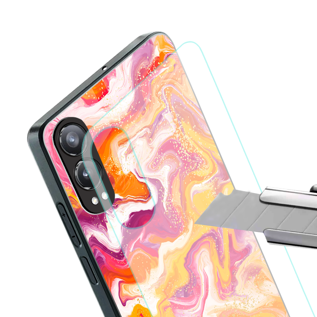 aureolin grape jam back phone cover | glass case for oneplus nord ce 4 lite