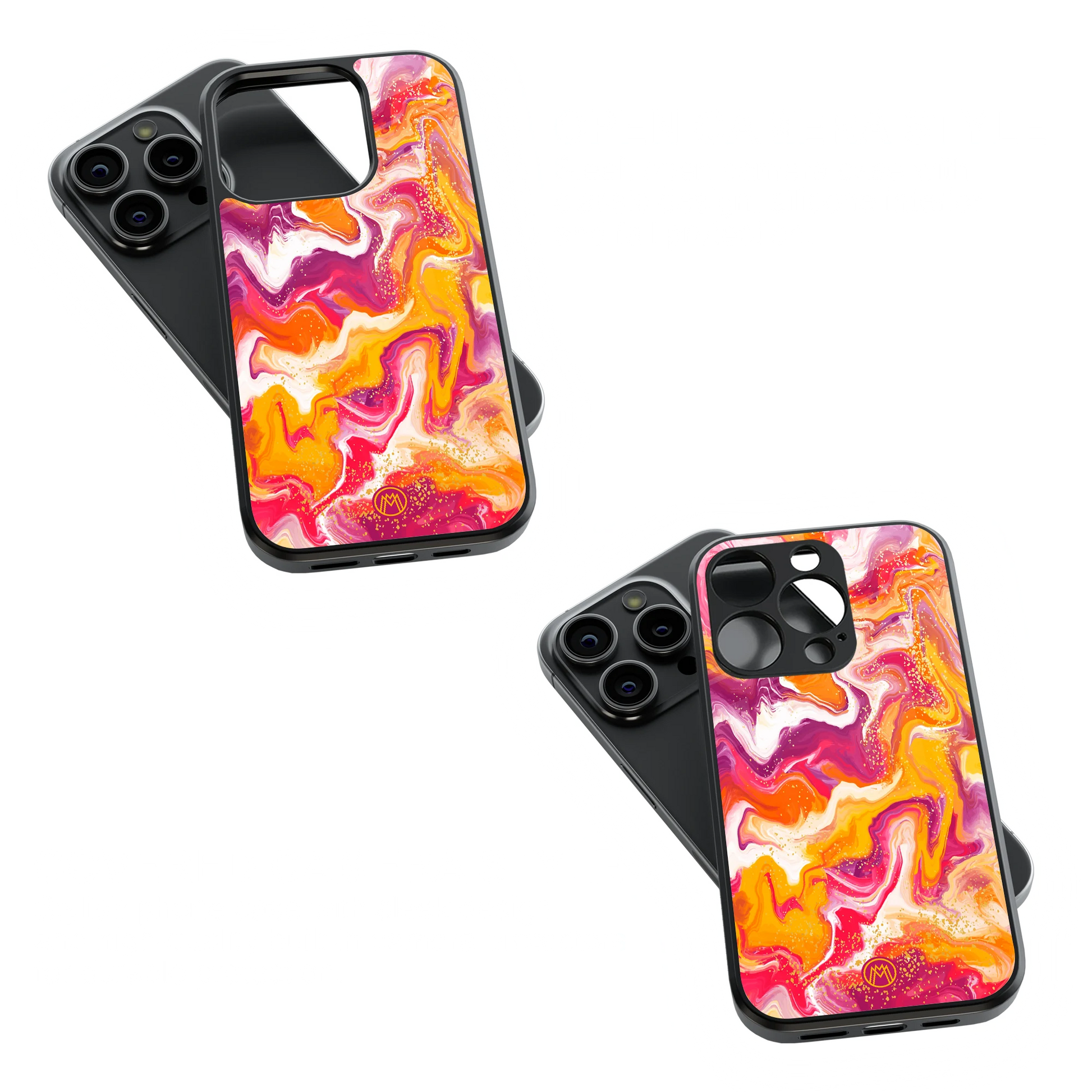 Trendy Glass Back Mobile Case for iPhone, Samsung, Redmi, OnePlus, Google Pixel, Motorola