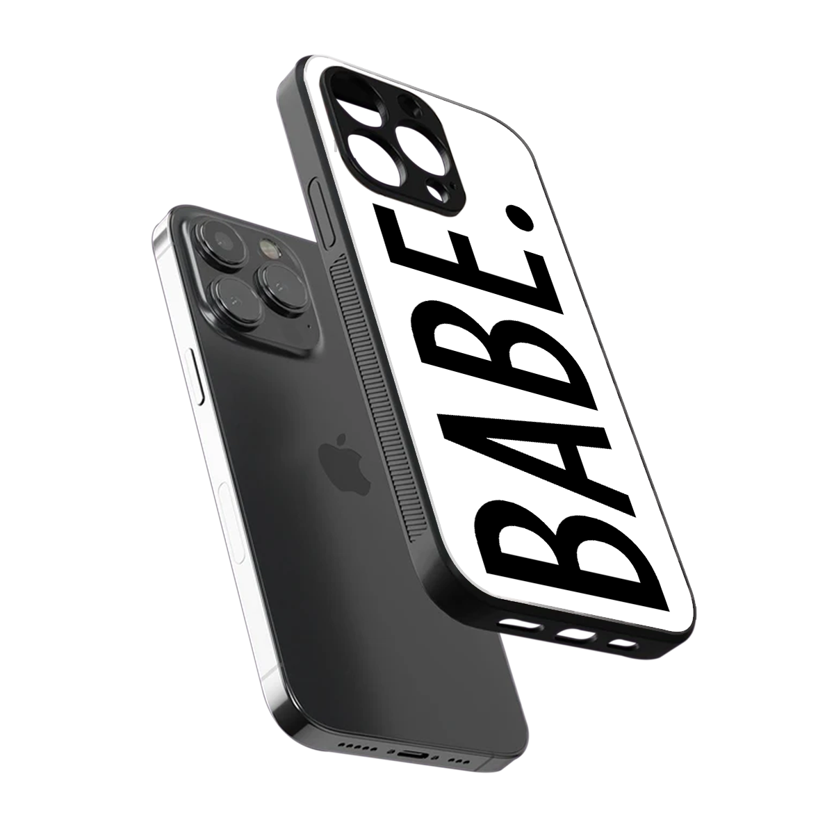 babe back phone cover | glass case for iphone 14 pro