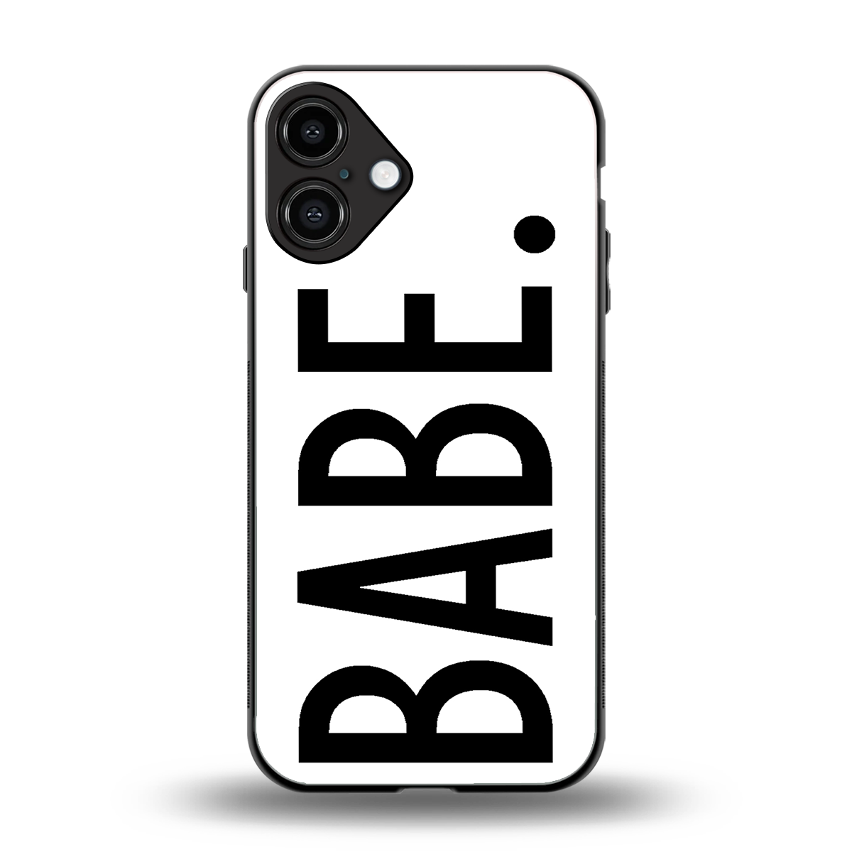 babe back phone cover | glass case for iphone 16 plus