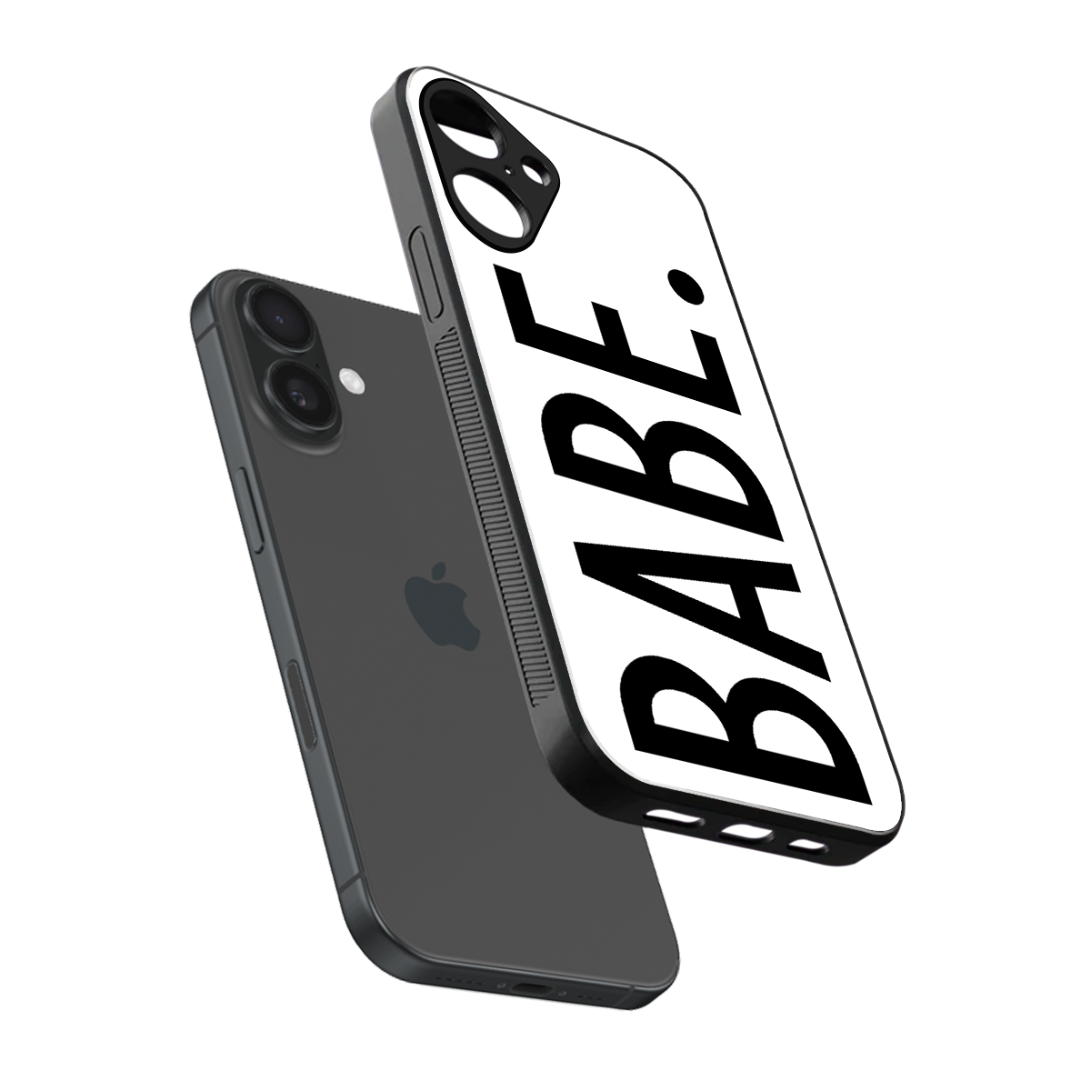 babe back phone cover | glass case for iphone 16 plus