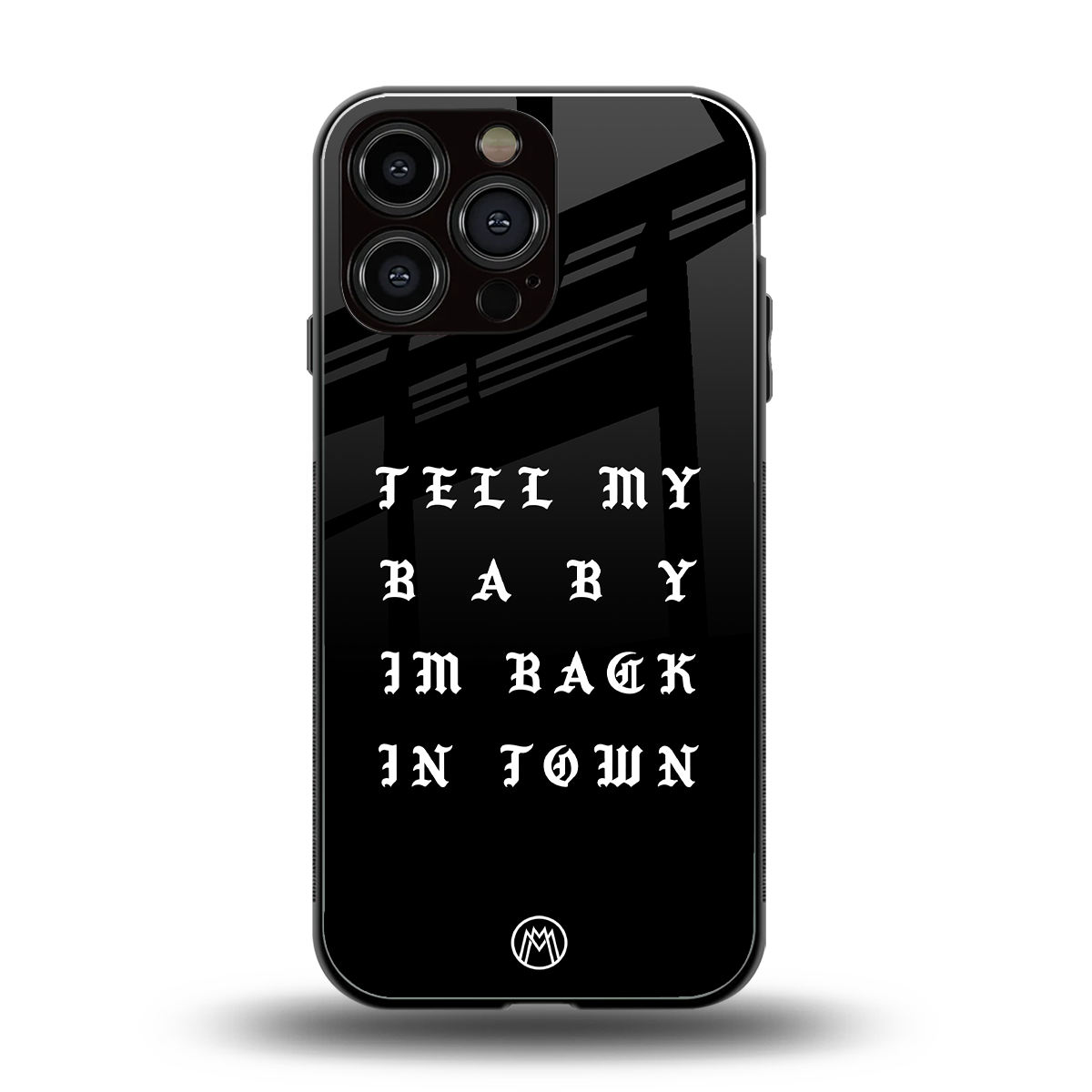 back in town back phone cover | glass case for iphone 14 pro max