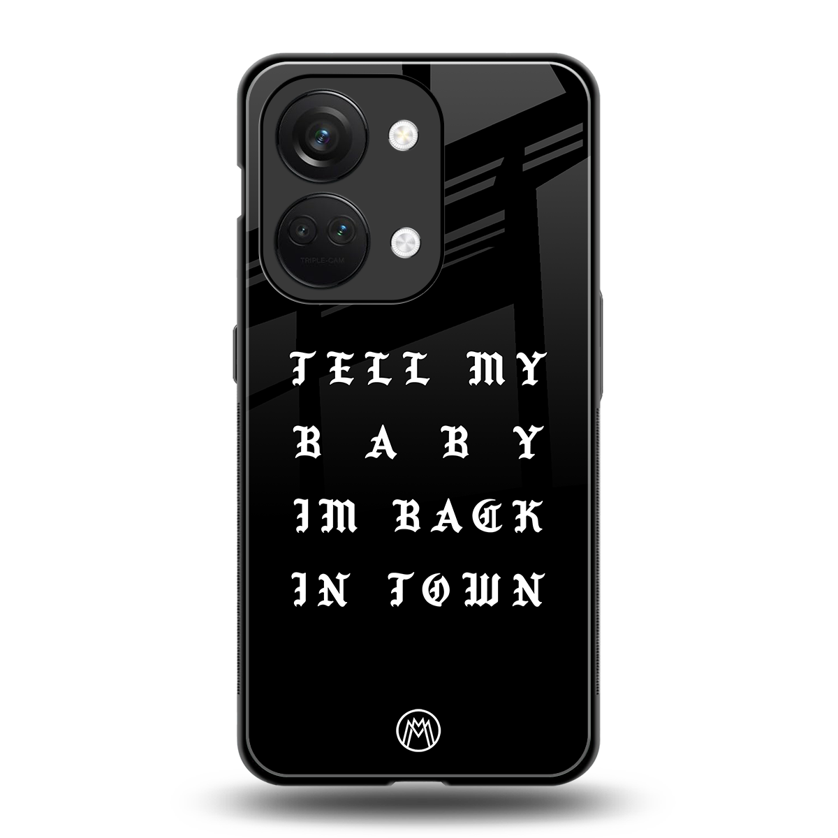 back in town back phone cover | glass case for oneplus nord 3