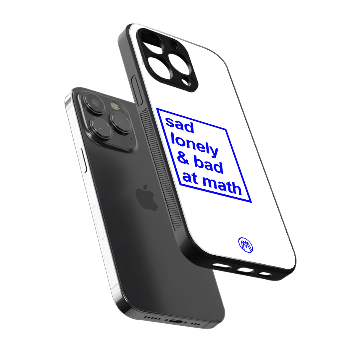 bad at math back phone cover | glass case for iphone 16 pro max