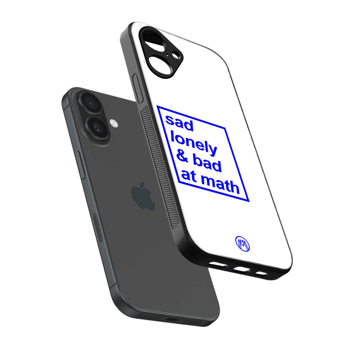 bad at math back phone cover | glass case for iphone 16