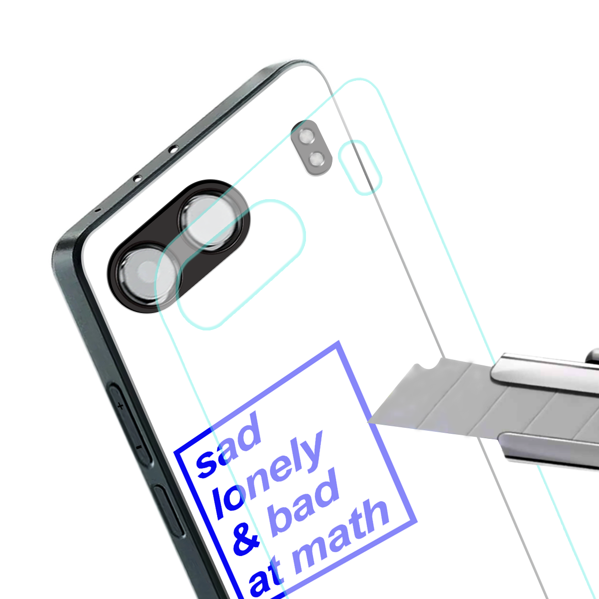 bad at math back phone cover | glass case for oneplus nord 4