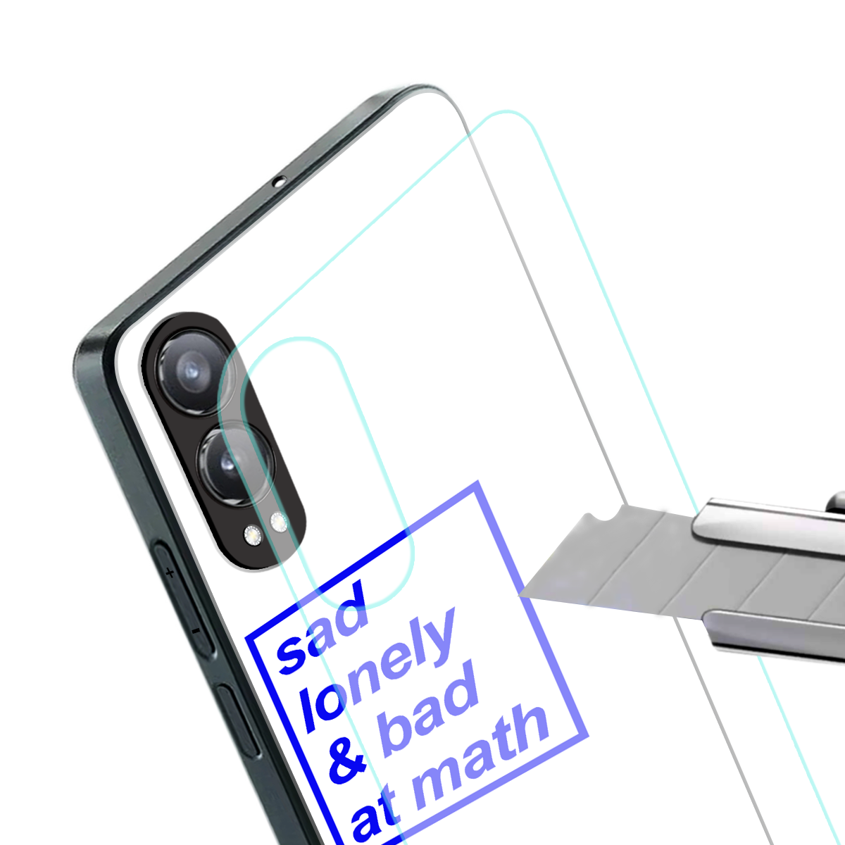 bad at math back phone cover | glass case for oneplus nord ce 4 lite