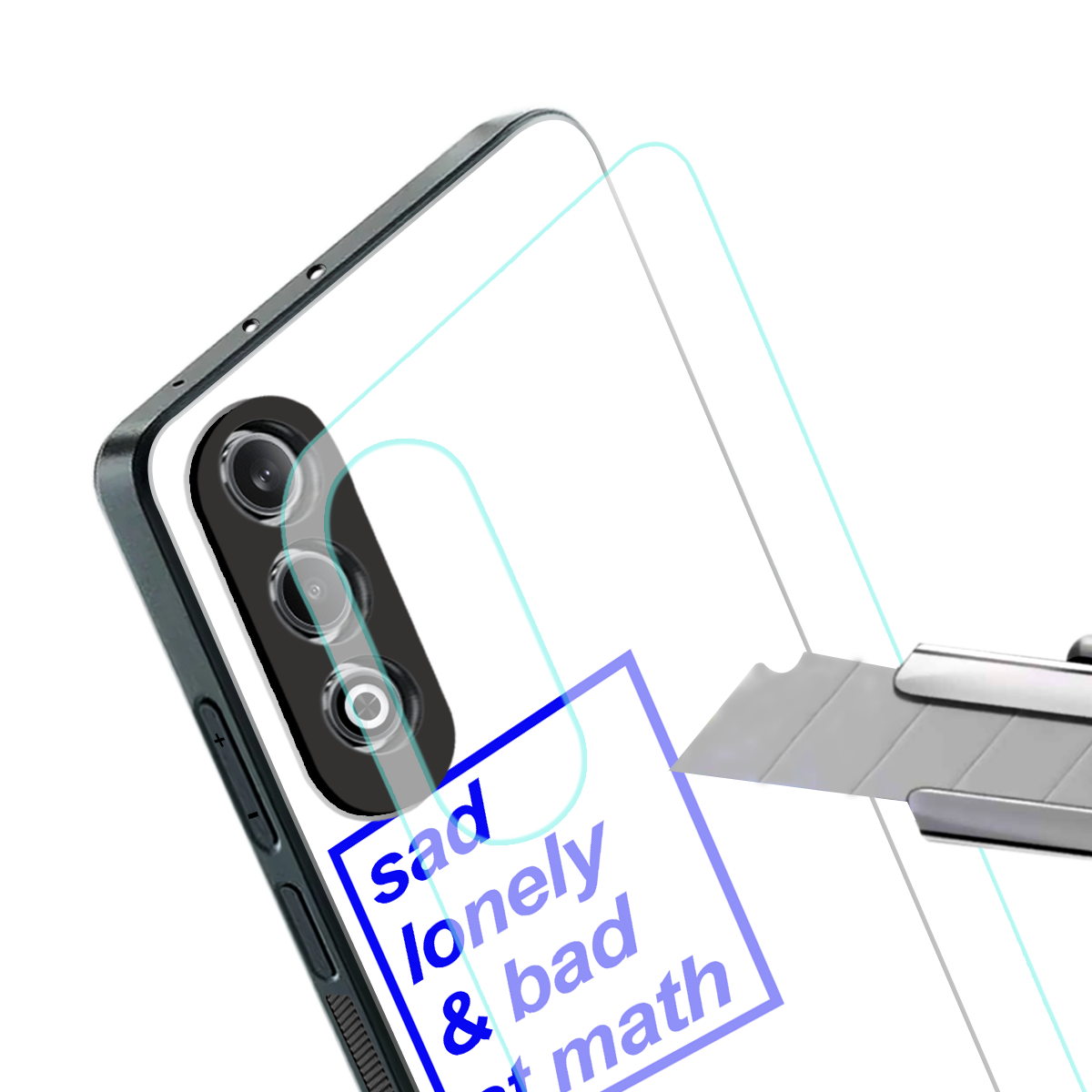 bad at math back phone cover | glass case for oneplus nord ce 4
