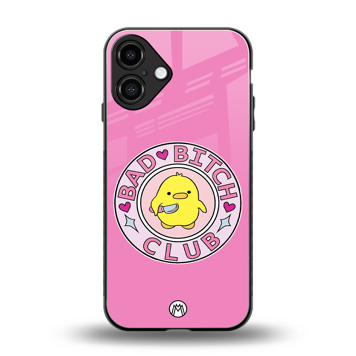 bad bitch club back phone cover | glass case for iphone 16 plus