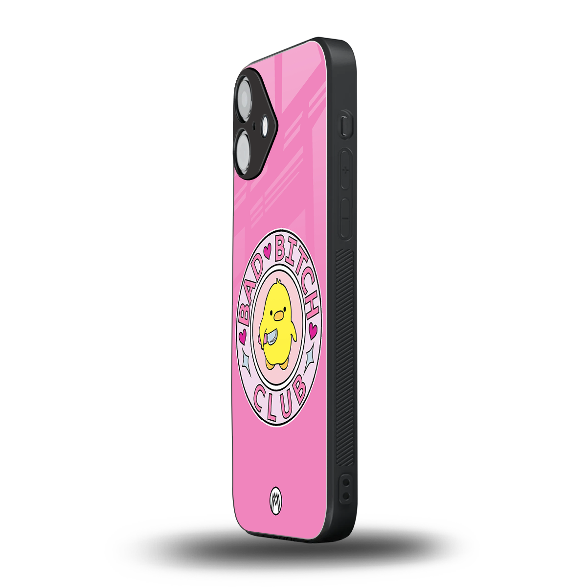 bad bitch club back phone cover | glass case for iphone 16 plus